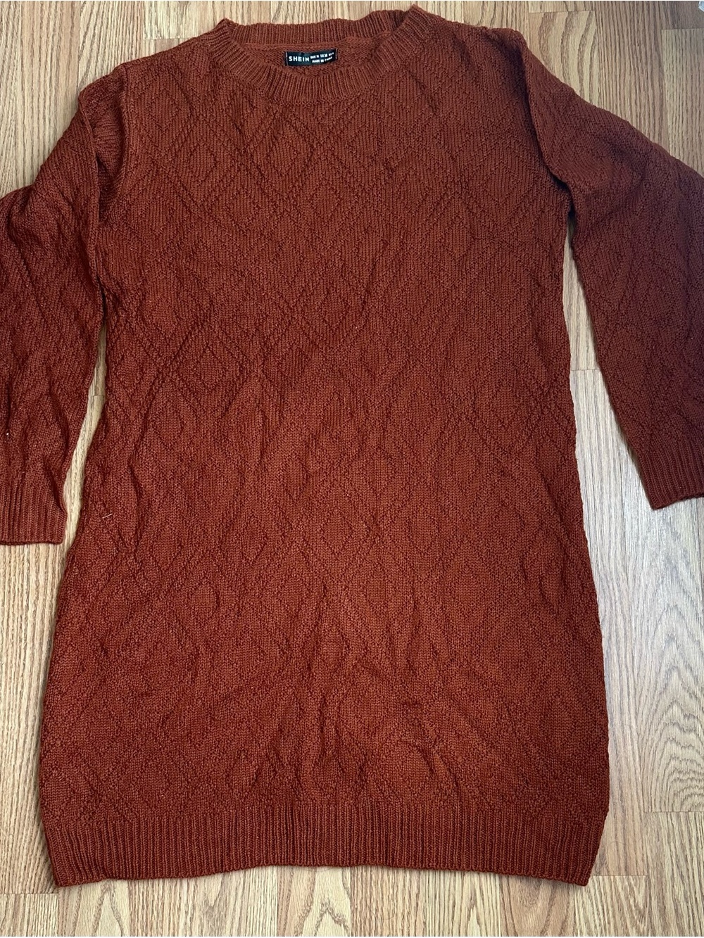 Women's Rust Knit Sweater Dress